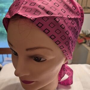 Pink Geometric Headscarf